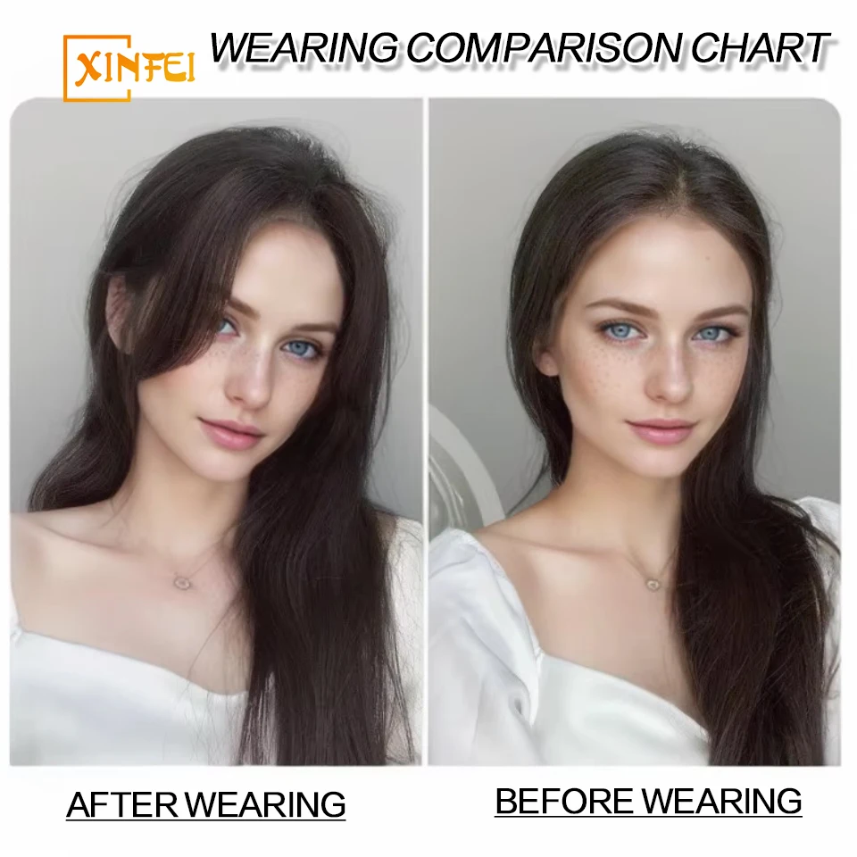 Bangs wig Synthetic Fring Bangs hair extensions for women Middle Part Two Sides Bang Hairpiece Clip In Extensions invisible hair