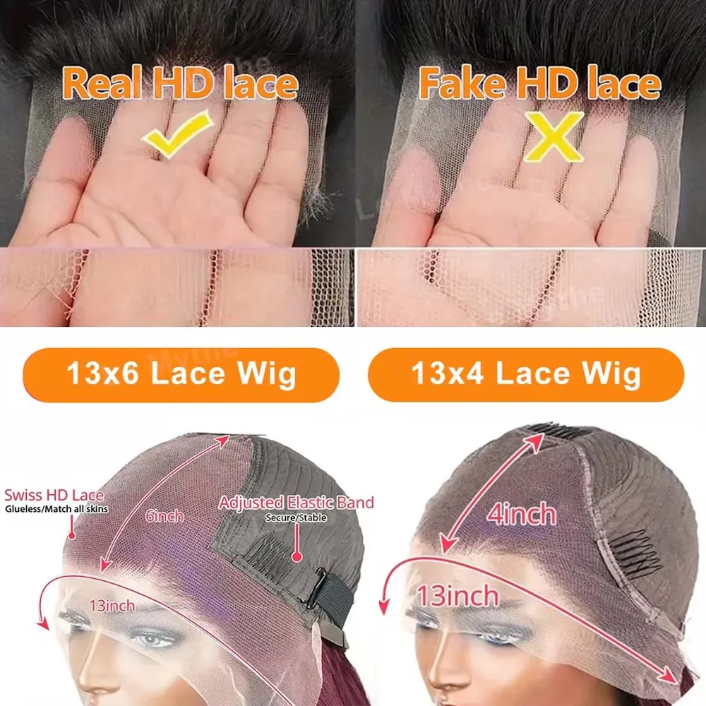 Wig Rambut Asli 42 Inci 613 Honey Blonde 13x6 /4HD Transparan Body Wave Lace Frontal, Wig Rambut Asli Berwarna Lace Front Untuk Wanita