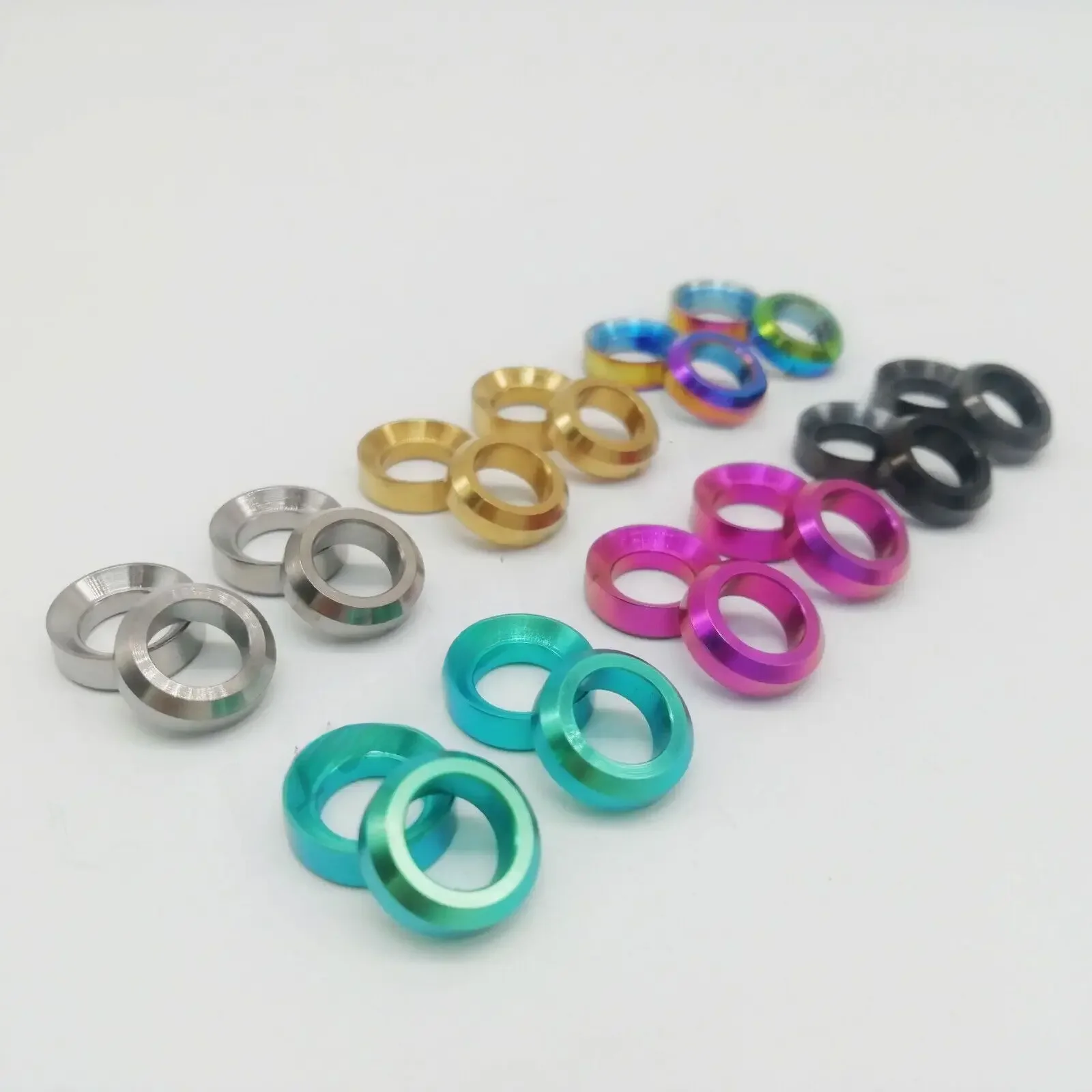 AliExpress Liumeili Mountain BMX Bike Bicycle Titanium M6 Concave and Convex Washer Spacer For Disc Brake Caliper Group Mounting Bolts