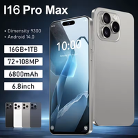 2025  i16 ProMax Original For Brand Smartphone 7.3 inch New Full Screen 4G 5G Cell Phone 6800mAh Mobile Phones Global Version