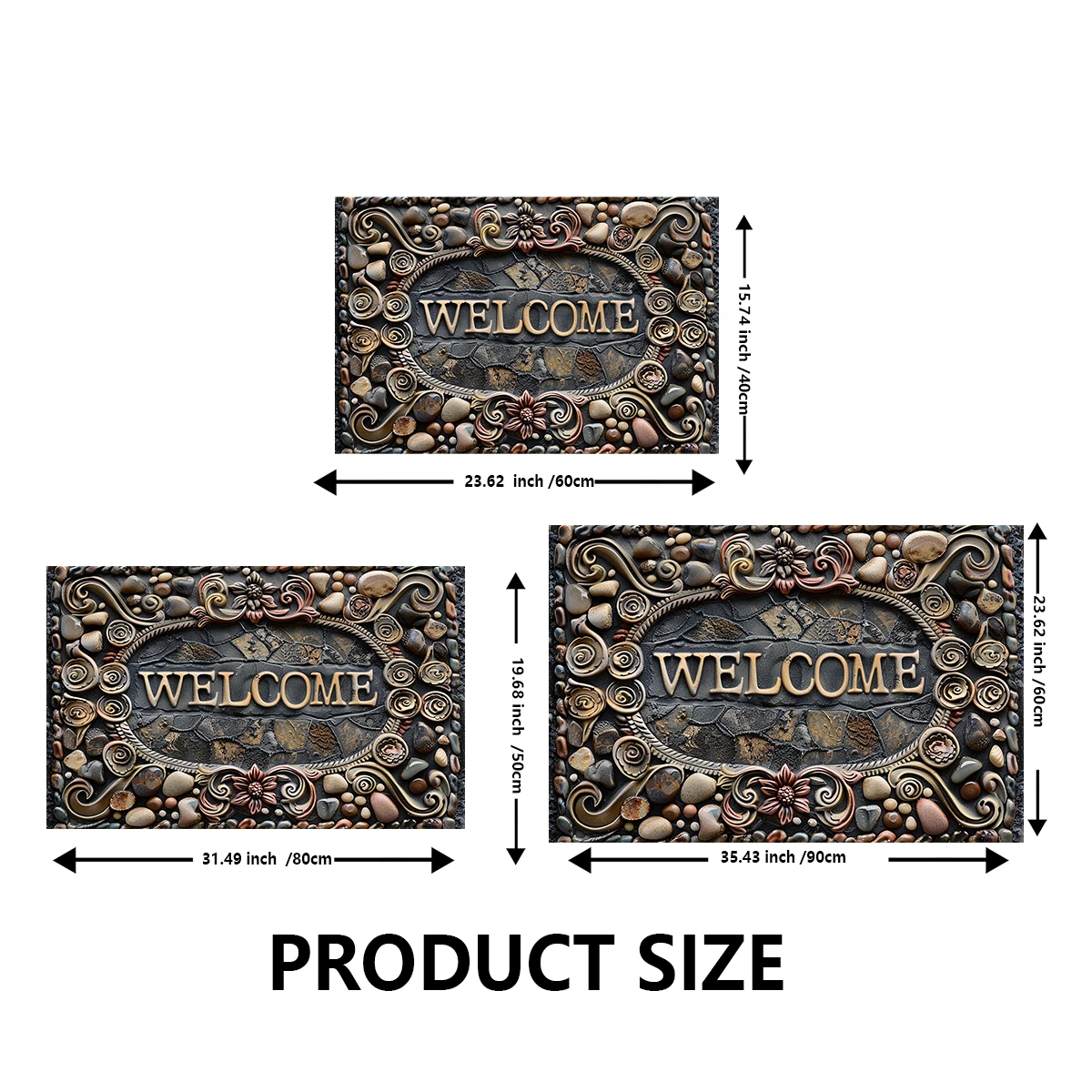 Luxury Vintage Home Entrance Door Mat Room Rugs For Bedroom Hallway Floor Foot Bath Mat Doormat Custom Washable