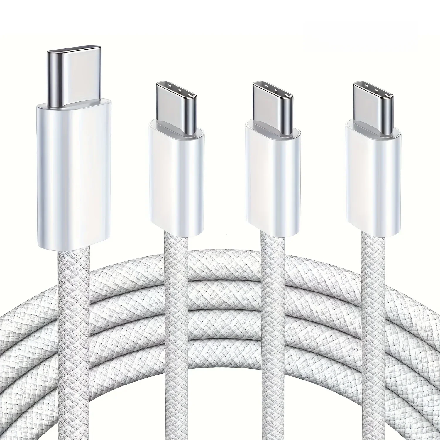 High-end 1M/2M/3M 60W Type C naar C snellaadkabel voor telefoon Tablet PC Laptop --3-pack - afbeelding 2