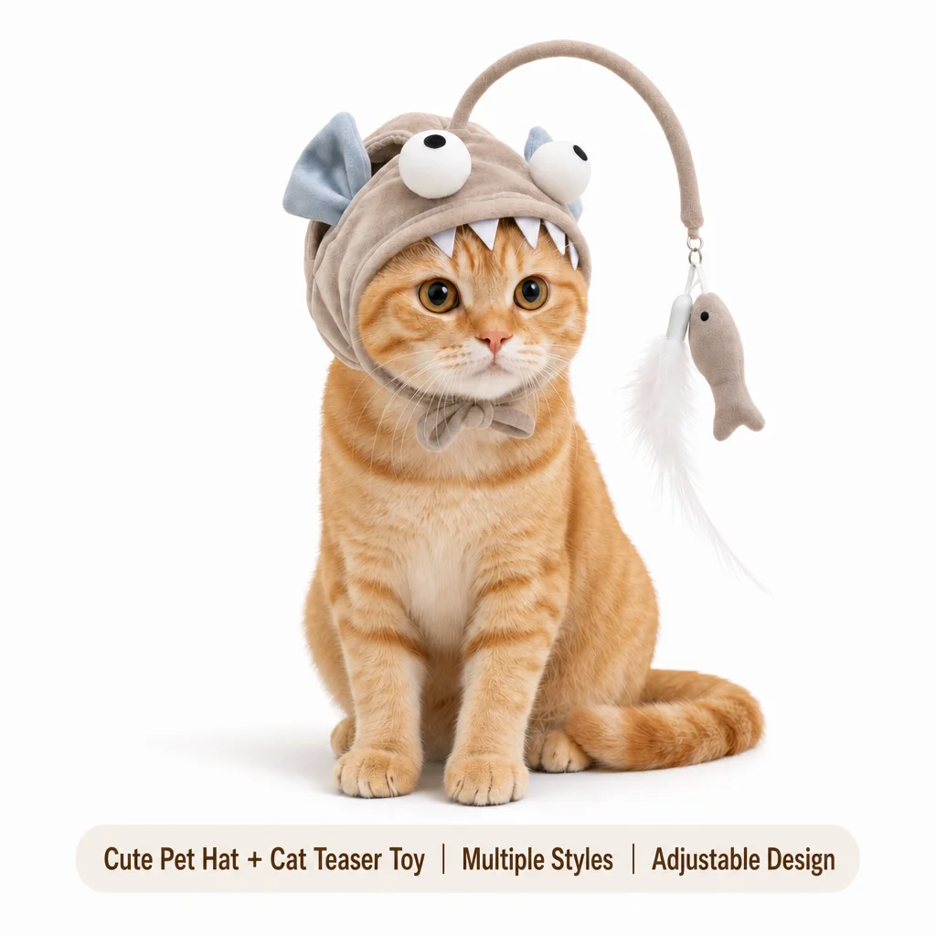 Cat Toy Stick with Head Cover and Long Handle description 6