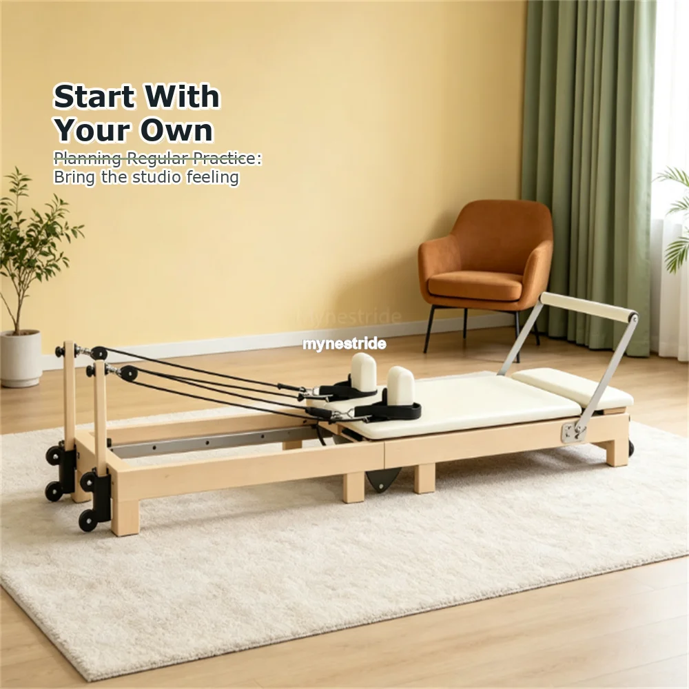 Système de Pilates en bois SHN1975 |   Grand appareil de Pilates / Équipement de fitness / Reformer - Offrez à votre engagement un lieu où vous pouvez...