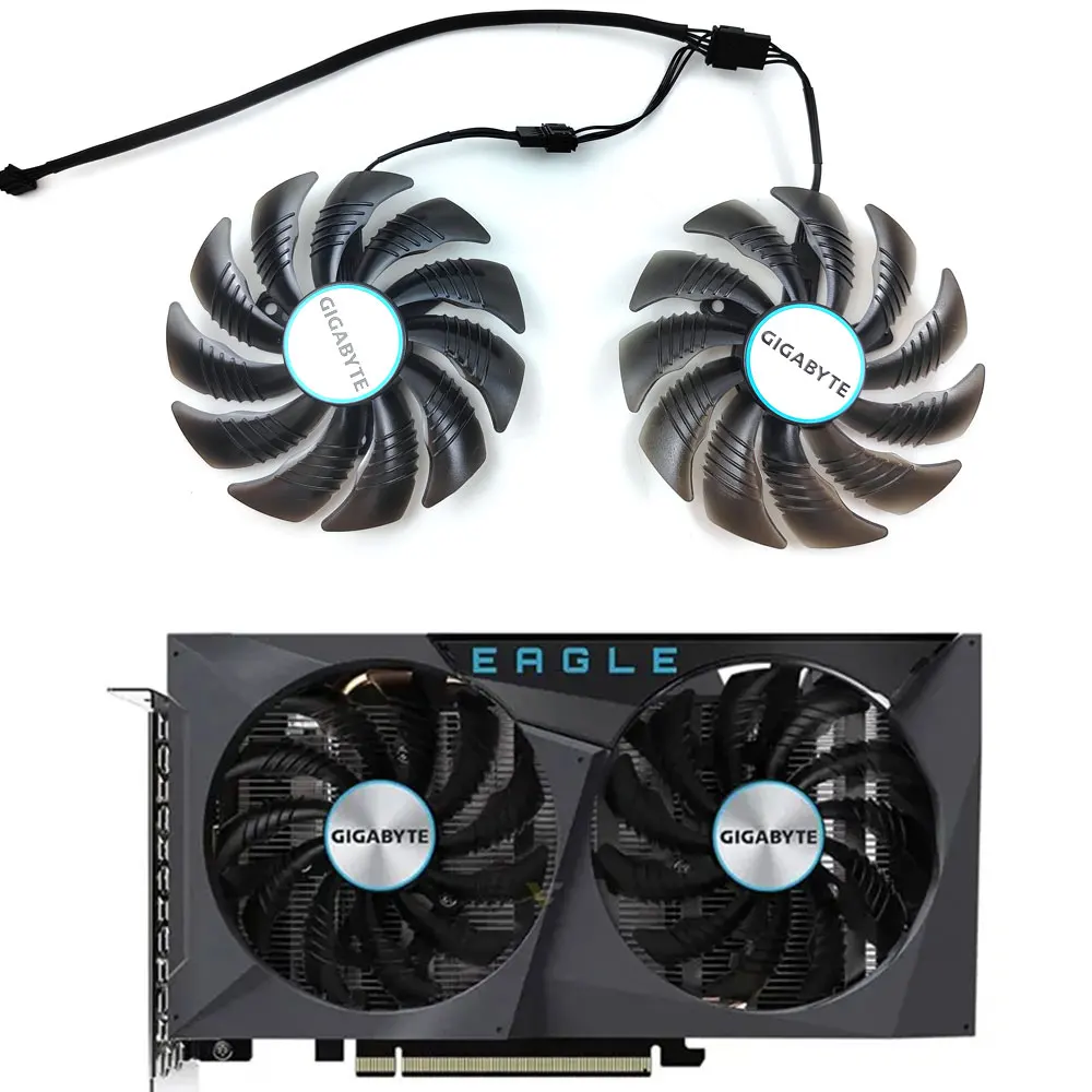 New 88MM 4PIN PLD09210S12HH Graphics Card Fan For GIGABYTE GeForce RTX3050 8GB EAGLE OC Graphics Card Replacement Fan