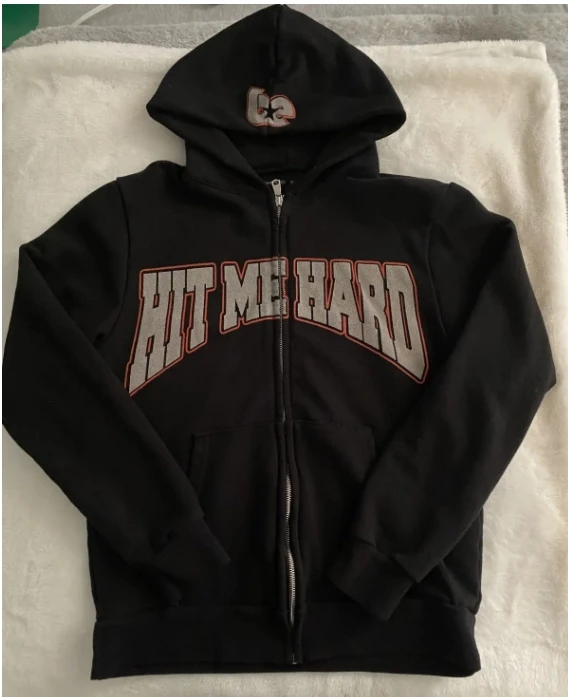 

Billie Hit Me Hard and Soft Black Signature Zip Up Hoodie