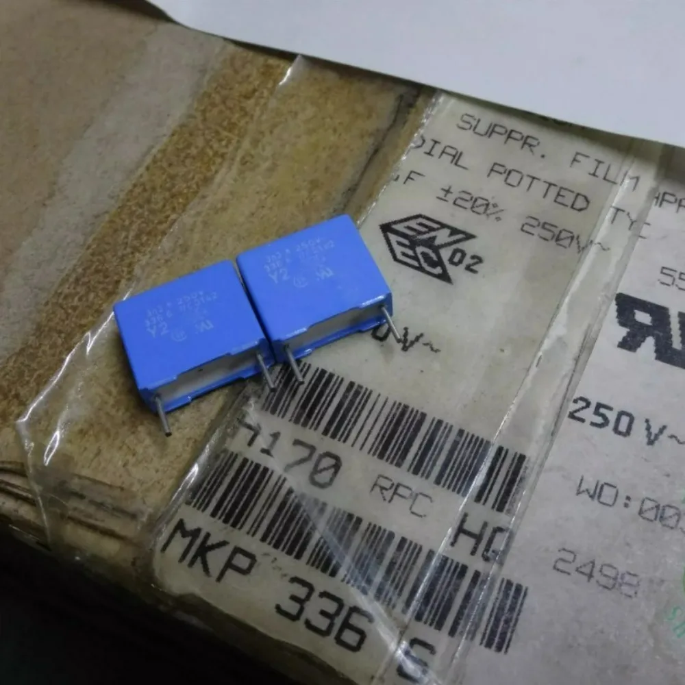 10pcs/lot BC MKP336 0.0033uf 250vAC 3n3 3300pF 3.3nF 332 M Y2 Brand New 10mm Film Capacitor