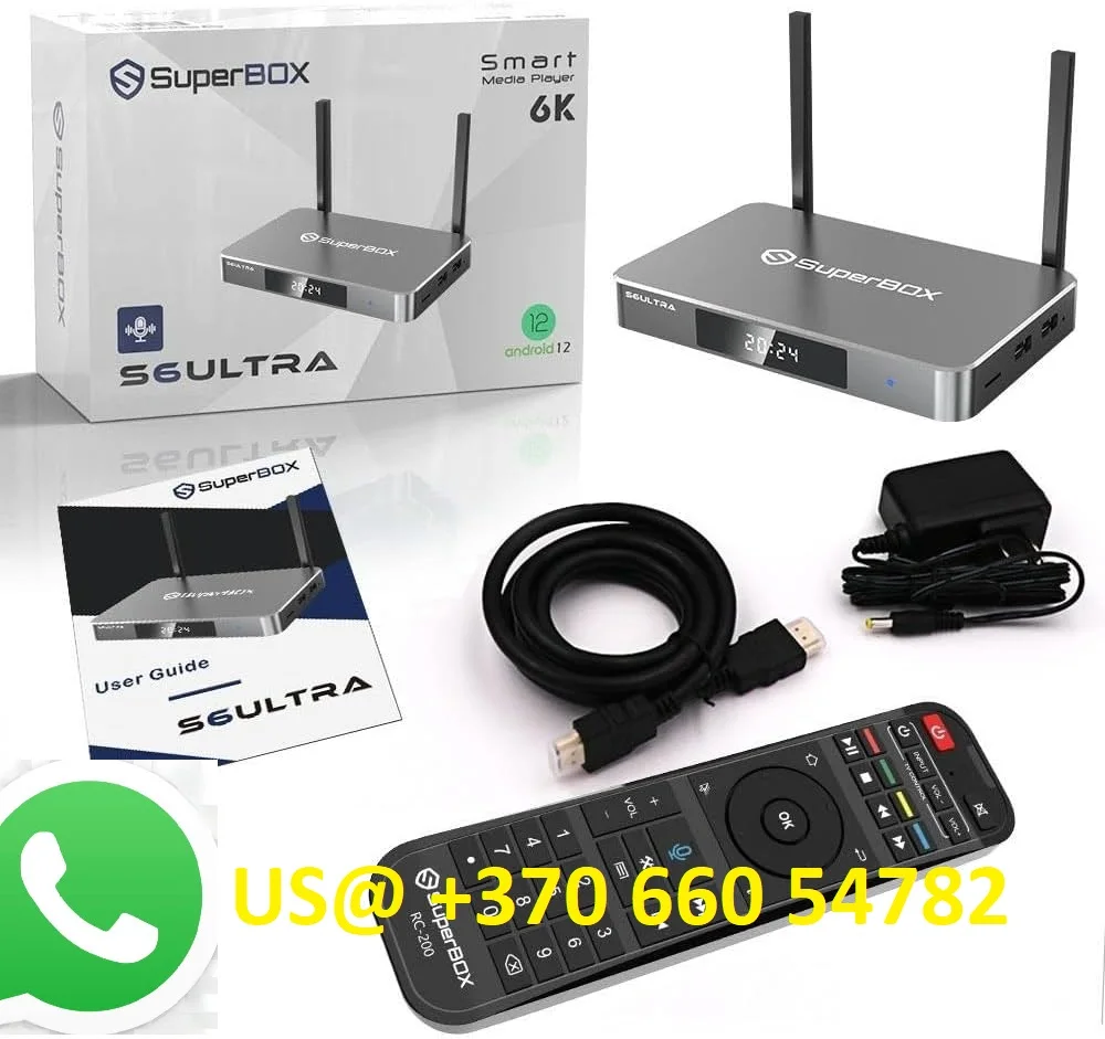 MELHORES VENDAS PARA COMPRE 2 GANHE 1 GRÁTIS SUPERBOX S6 ULTRA Media Player com controle remoto de voz Bluetooth