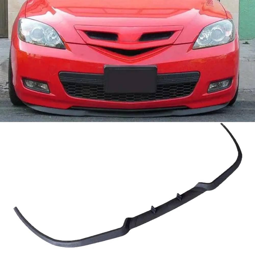 Front Bumper Lip For Mazda 3 2004-2012 CUPRA R Car Accessories Spoiler Flap Universal 3 Pcs Body Kit Exterior Parts Tuning