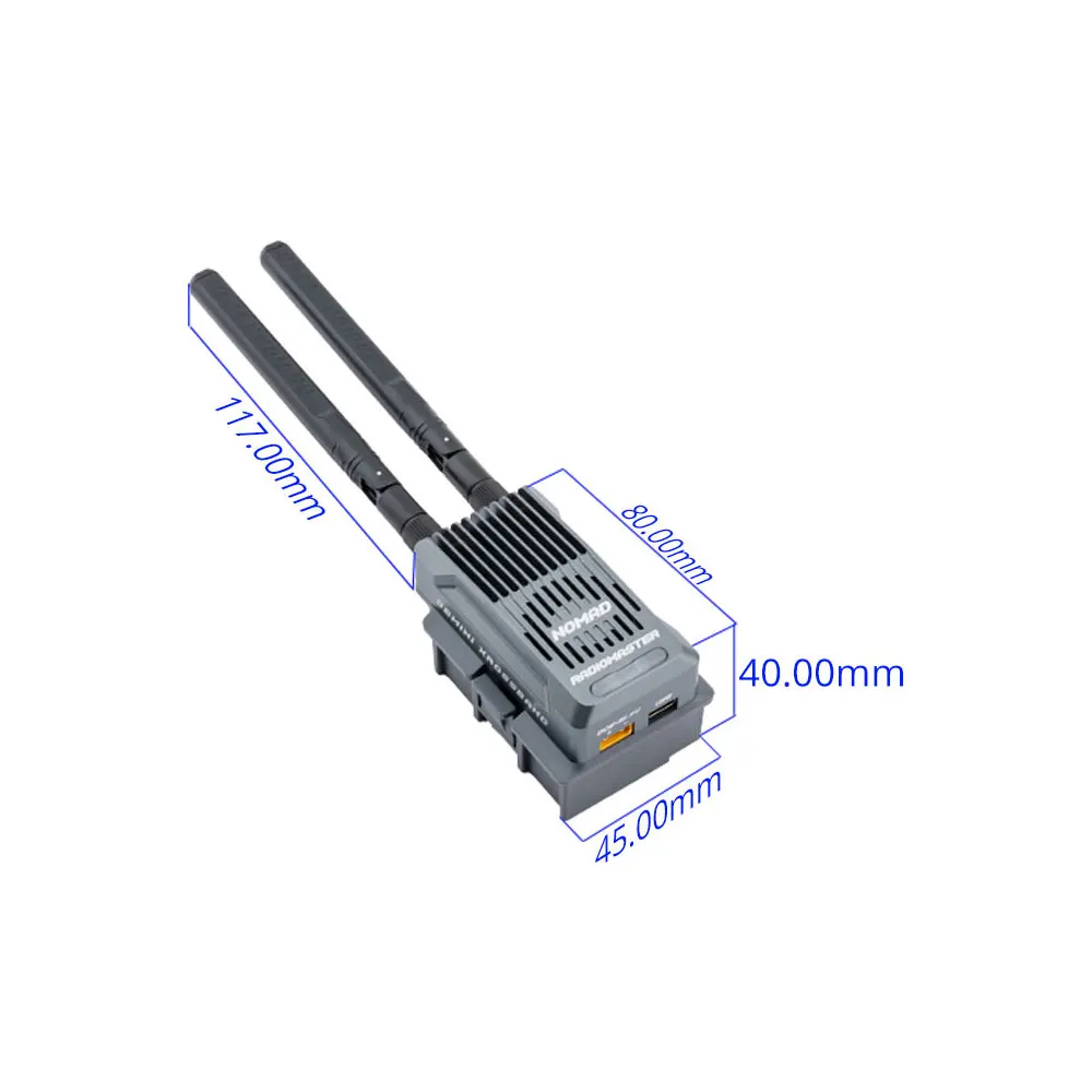 Nomad Gemini Xcrossband ELRS Módulo dual ExpressLRS de 1 W 2,4 GHz/900 MHz 2xLR1121 Transceptor RF con adaptador nano