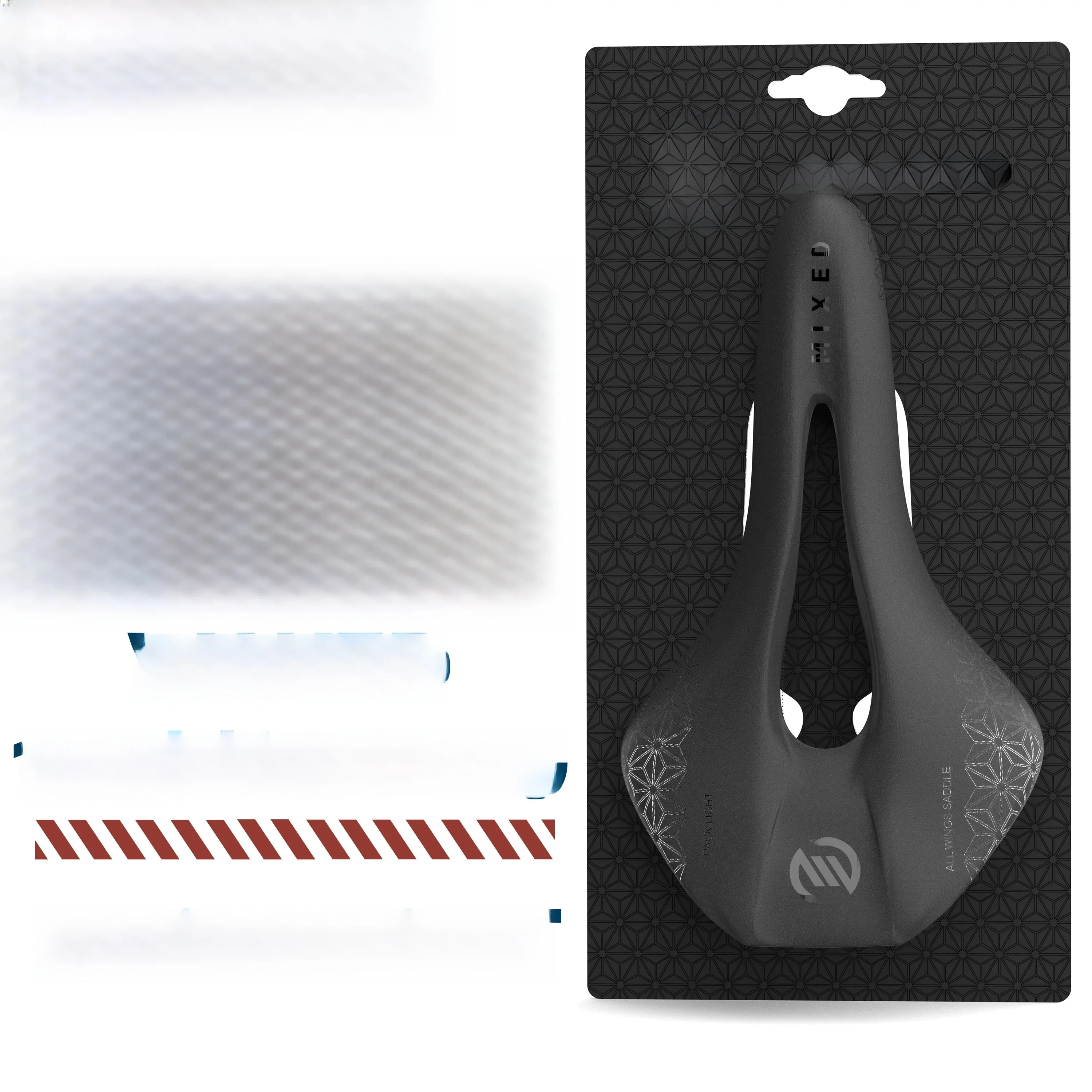 MIXED Full Carbon Fiber 5D Ultra Pack Leichter Fahrradsattel 143 mm 135 g für Rennrad MTB Mountainbike Carbon Sitze