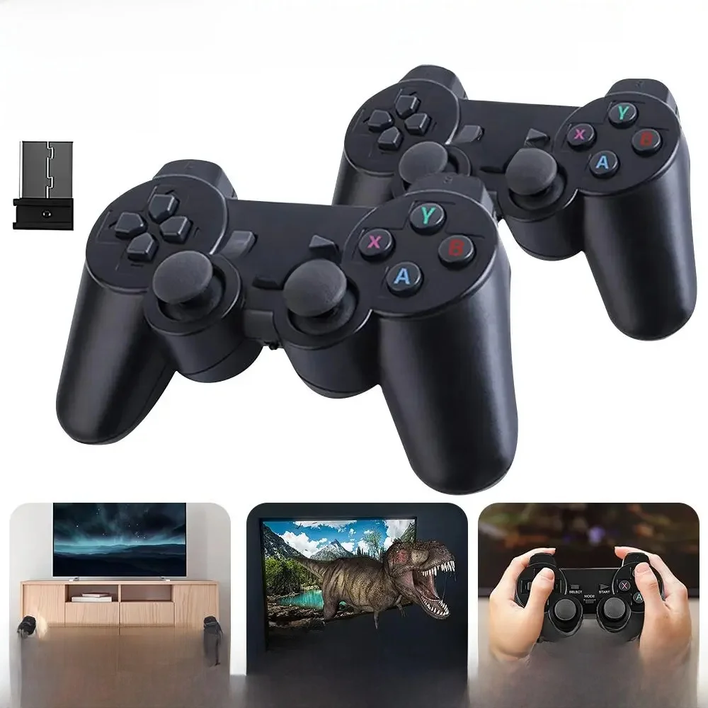 Manette de jeu sans fil 2.4Ghz, 2 pièces, contrôleur de jeu pour bâton de jeu M8/D90, boîte de jeu, Console de jeu vidéo, Joystick à piles