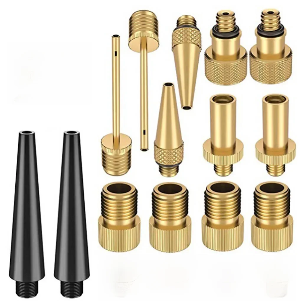 AliExpress NONE NEW 20/26pcs Copper Bicycle Valve Adapter Set  Copper Cycling Pump Bike Tire Pump Adapter Kit Inflator Pump Accessory
