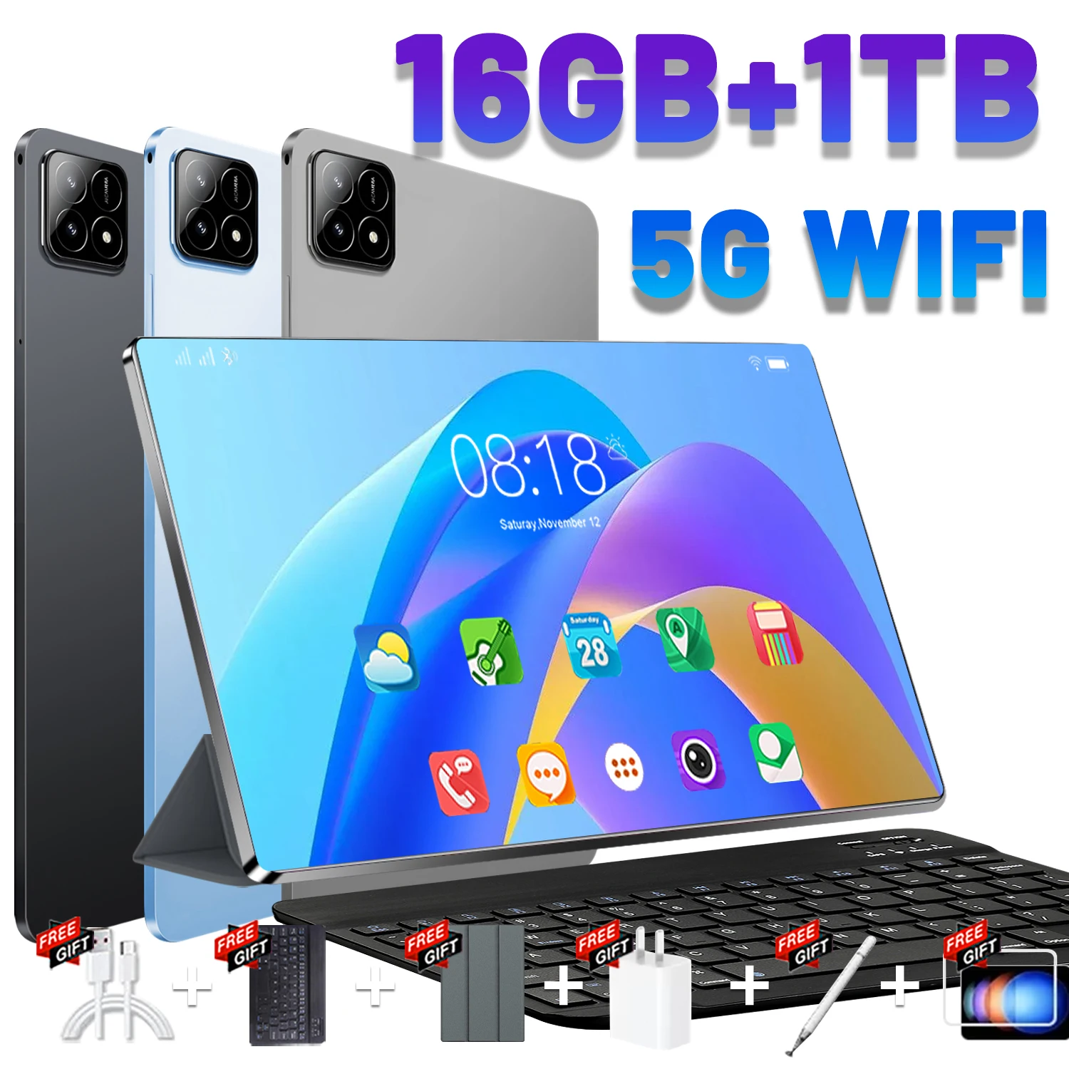 Tablet HD IPS de 9.7 Pulgadas, Edición Infantil 2026, Android 14.0 (Go Edition), 8GB de RAM, 128GB de ROM, 6000mAh, Octa-core, 8MP+5MP, Doble SIM