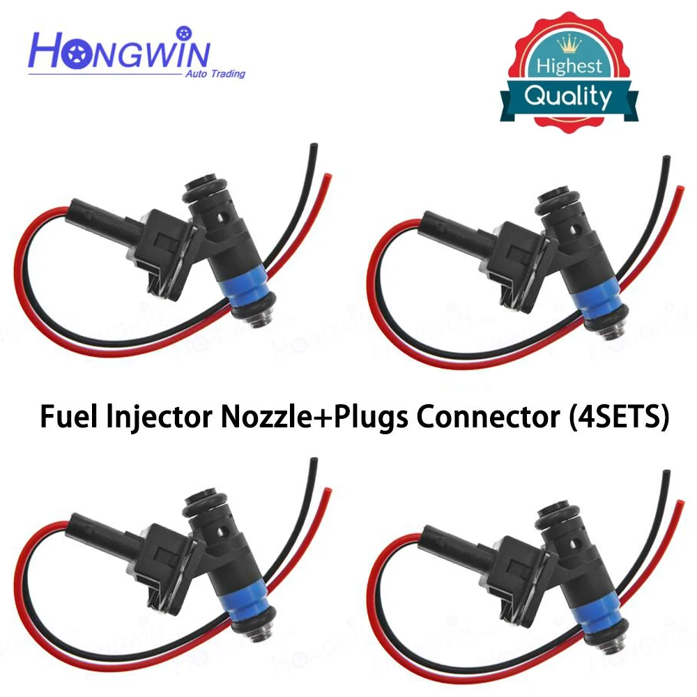 

1/4PCS H132254 New Fuel Injector Nozzle Plug Connector For Renault Clio II Thalia II Lutecia Dacia Duster Logan Mcv 1.4 1.6 16V
