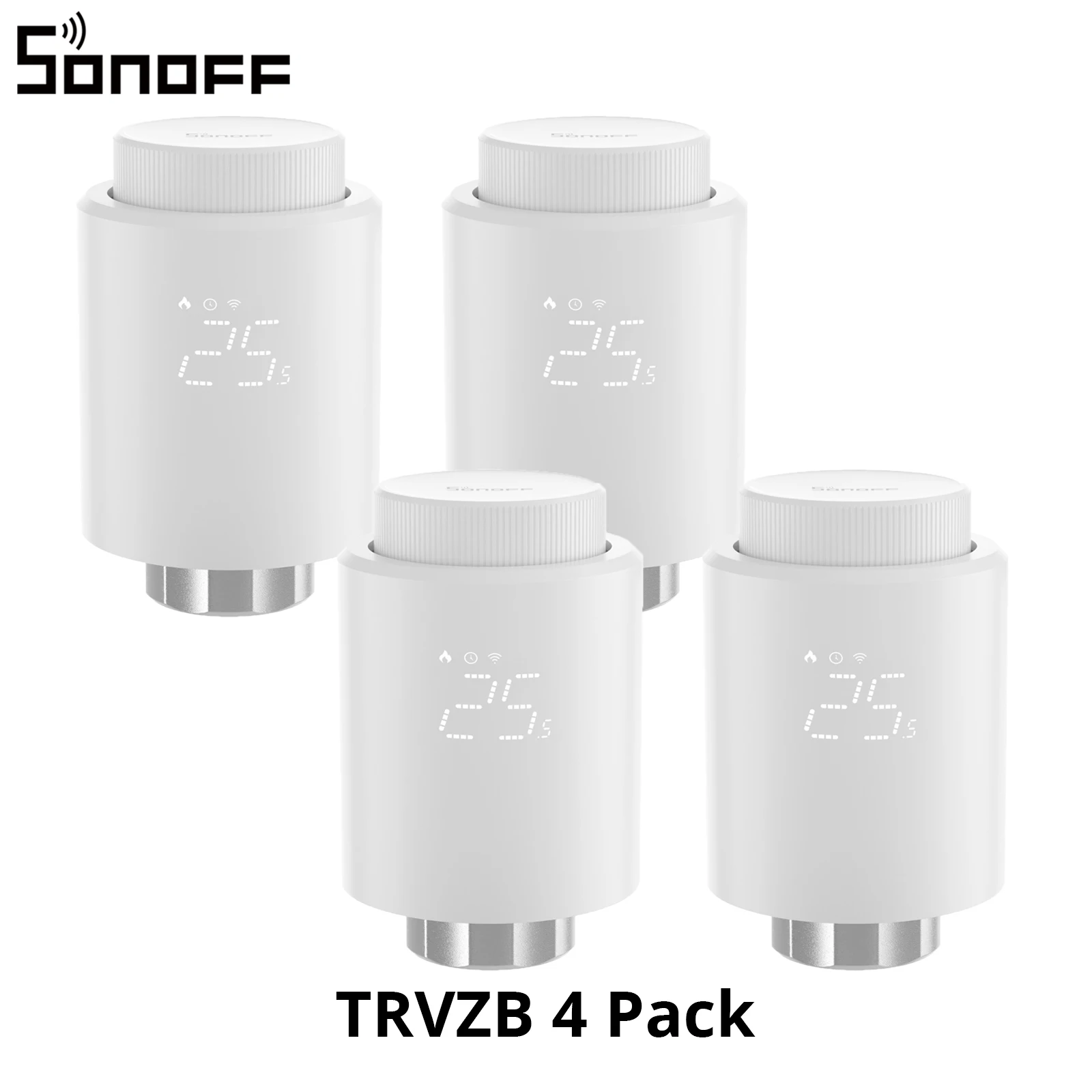 SONOFF TRVZB Zigbee 3.0 thermostatische radiatorkraan, met programmeerbare functies, slimme scènes, groepsbediening via app, spraakbediening, historische gegevensweergave en detectie van open raam.