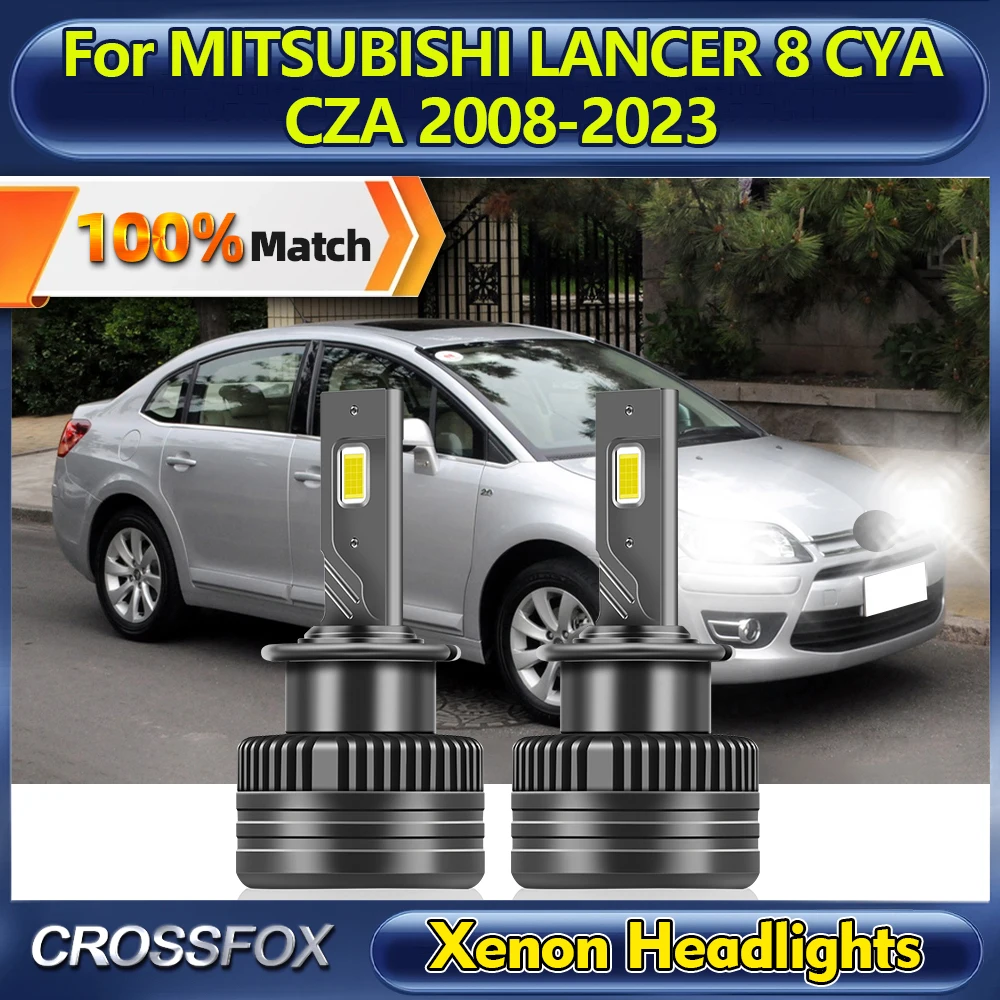 

HID Xenon Headlight Bulbs 25000LM Auto Headlamp 6000K LED Lights 12V For MITSUBISHI LANCER 8 CYA CZA 2008-2020 2021 2022 2023