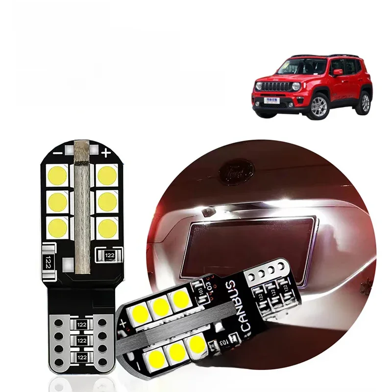 2szt T10 Samochodowe żarówki LED Wewnętrzne światło postojowe Do Jeep Renegade 2015 2016 2017 2018 2019 2020 2021 2022 2023 Oświetlenie tablicy rejestracyjnej — zdjęcie 2