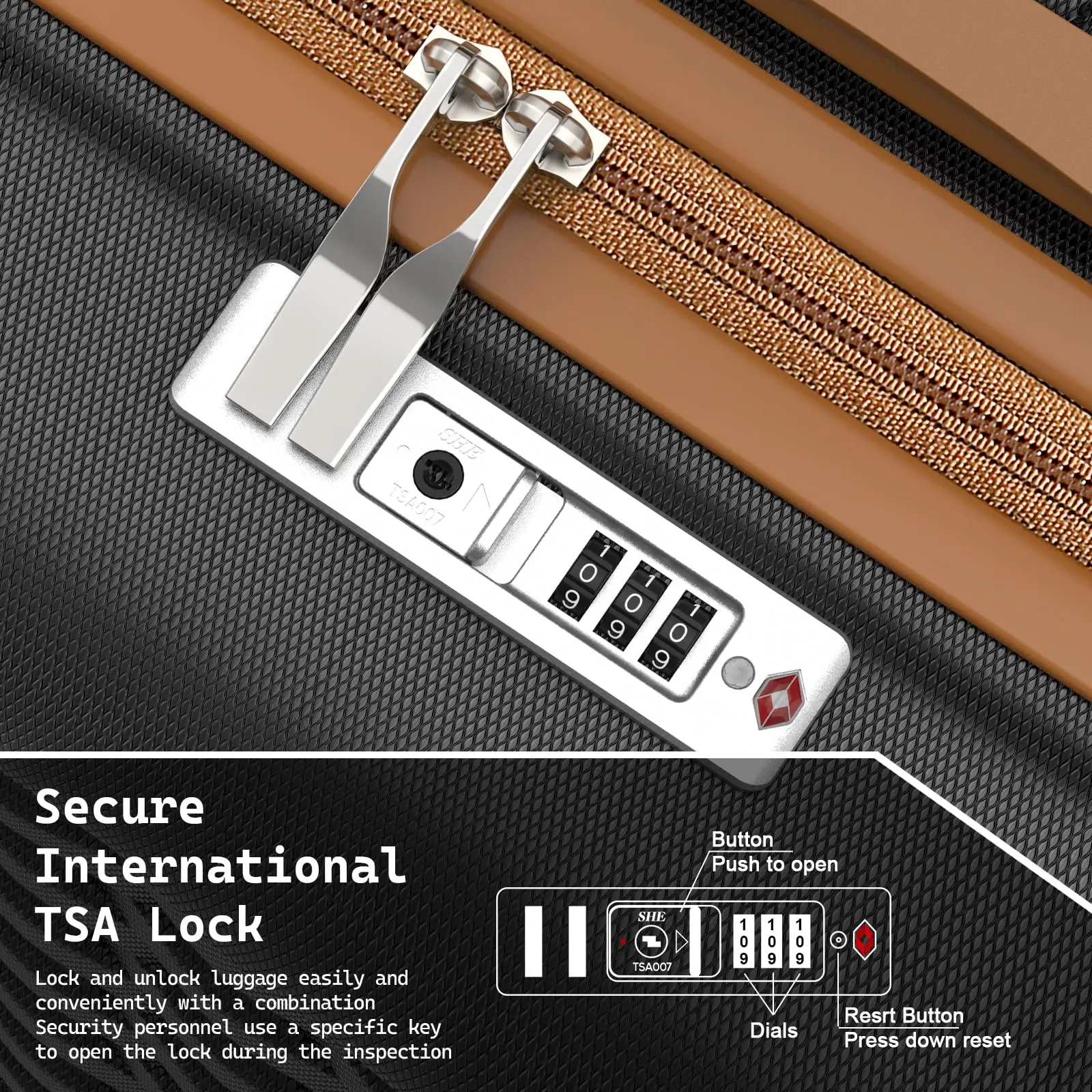 حقيبة أمتعة Melalenia، حقيبة ABS ذات هيكل صلب مع قفل TSA مع عجلة دوارة، أمتعة متوسطة الحجم خفيفة الوزن للسفر #3