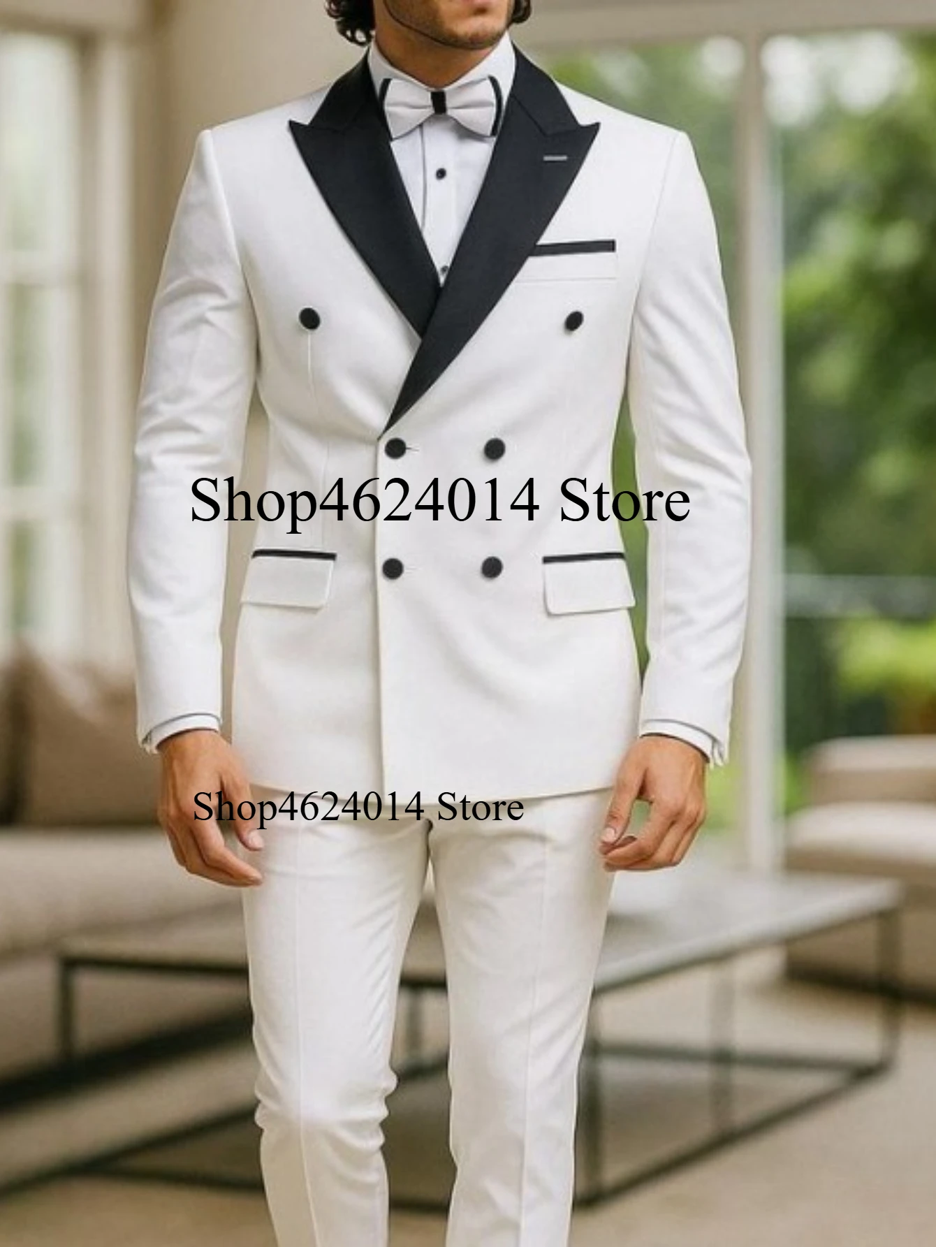 

High Quality New Business Men Suit Groom Groomsman Wedding Party Prom Formal Occasion Male Tuxedos 2 Piece Set Blazer Pants