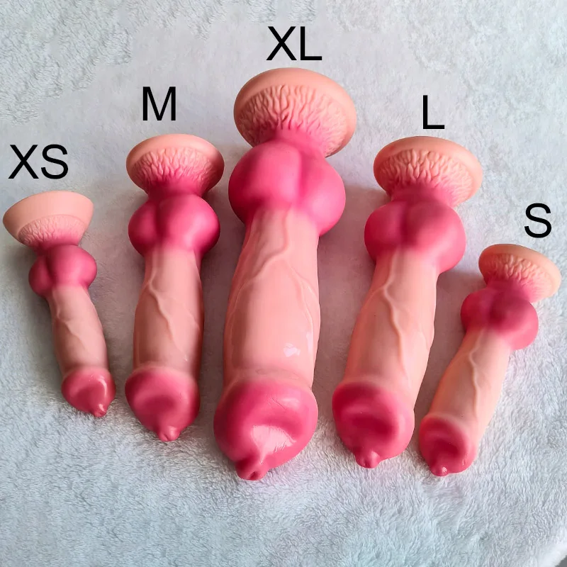 Realistic Monster Huge Dildo Wolf Canine Animal Penis Knots With Suction Cup Cock Anal Plug Anal Adult Sex Toy for Women Orgasm