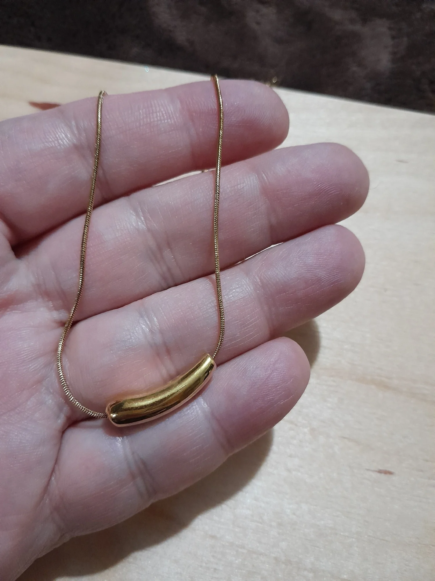 Stainless Steel Water Drop Pendant Necklace photo review