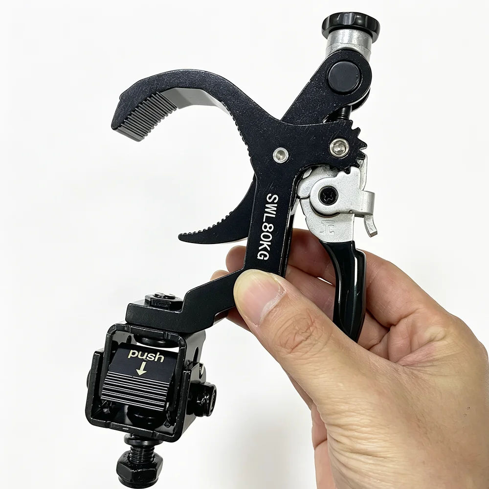 Push Fold Clamp Aluminum Clamp Quick Fit Release Truss Folding Clamp Mount 40-60mm Tube Setup Wedding Party DJ Lighting Fixtures