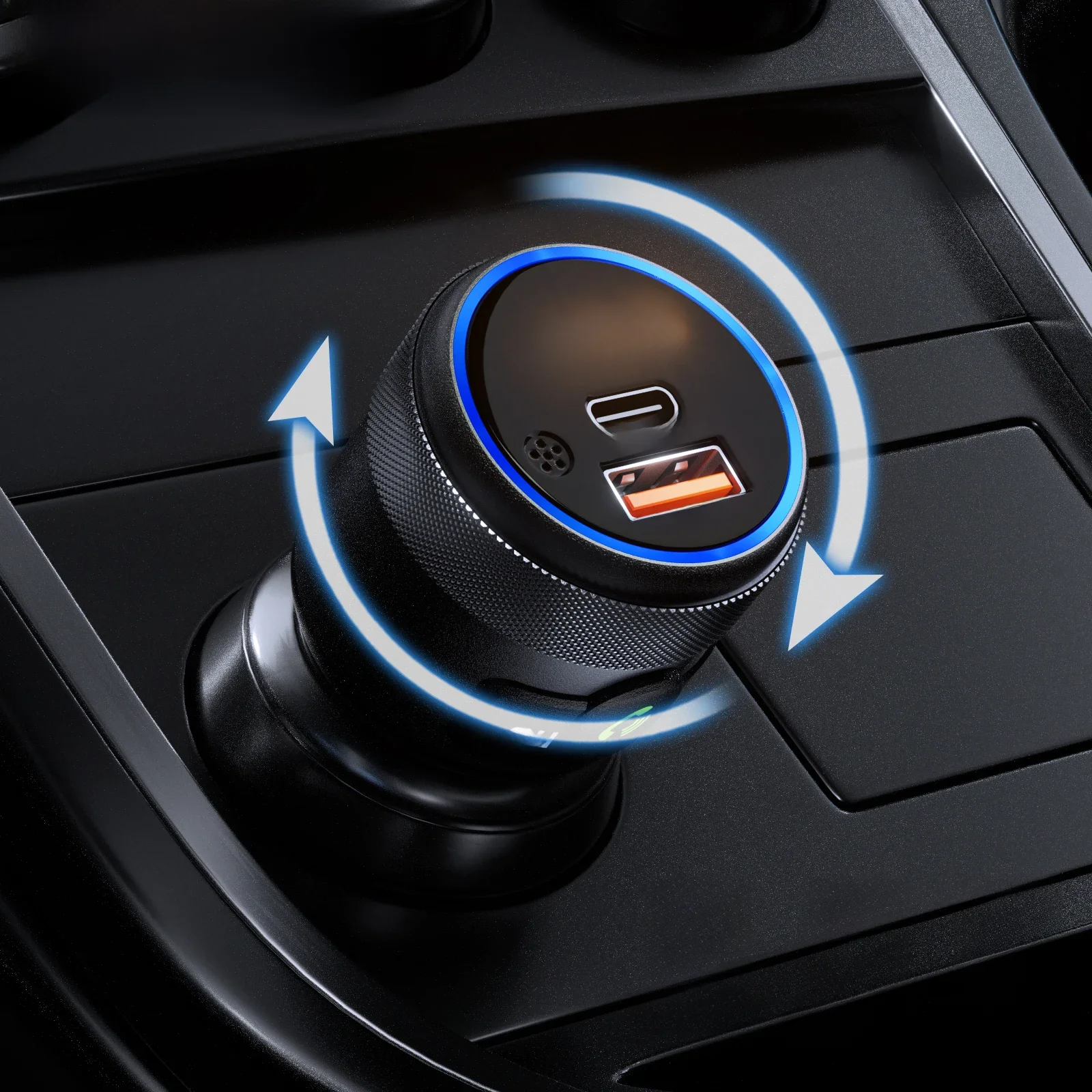 LENCENT FM Transmitter Auto Bluetooth 5,1 withType C PD 20W und QC 3,0 18W Auto Schnell Ladegerät