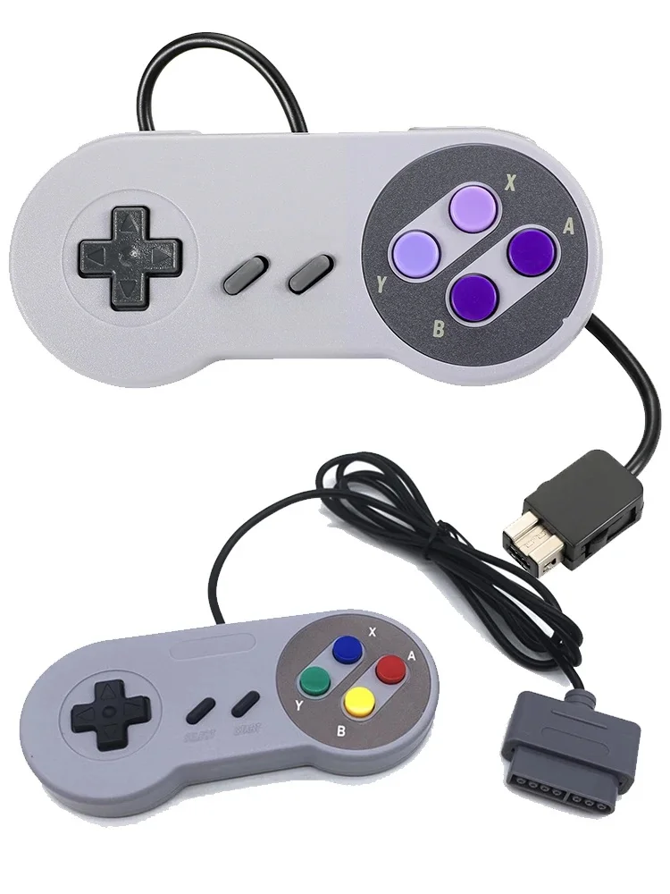Manette de jeu filaire pour SNES/SFC, Console de jeu SNES/SFC authentique d'adaptation, poignée de manette de jeu pour Console de jeu Super Nin-tend-o