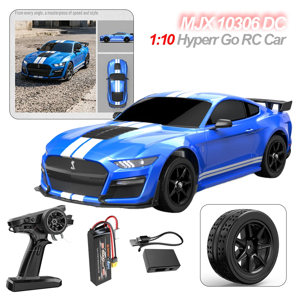 Hyperr Go MJX 10306 1/10 Hochgeschwindigkeits-Drift-Rennwagen 4WD Bürstenloser Motor 2S 47KM/H Professionell 3S 70KM/H Ferngesteuertes Offroad-Auto Monster Trucks Spielzeug Geschenke für Erwachsene