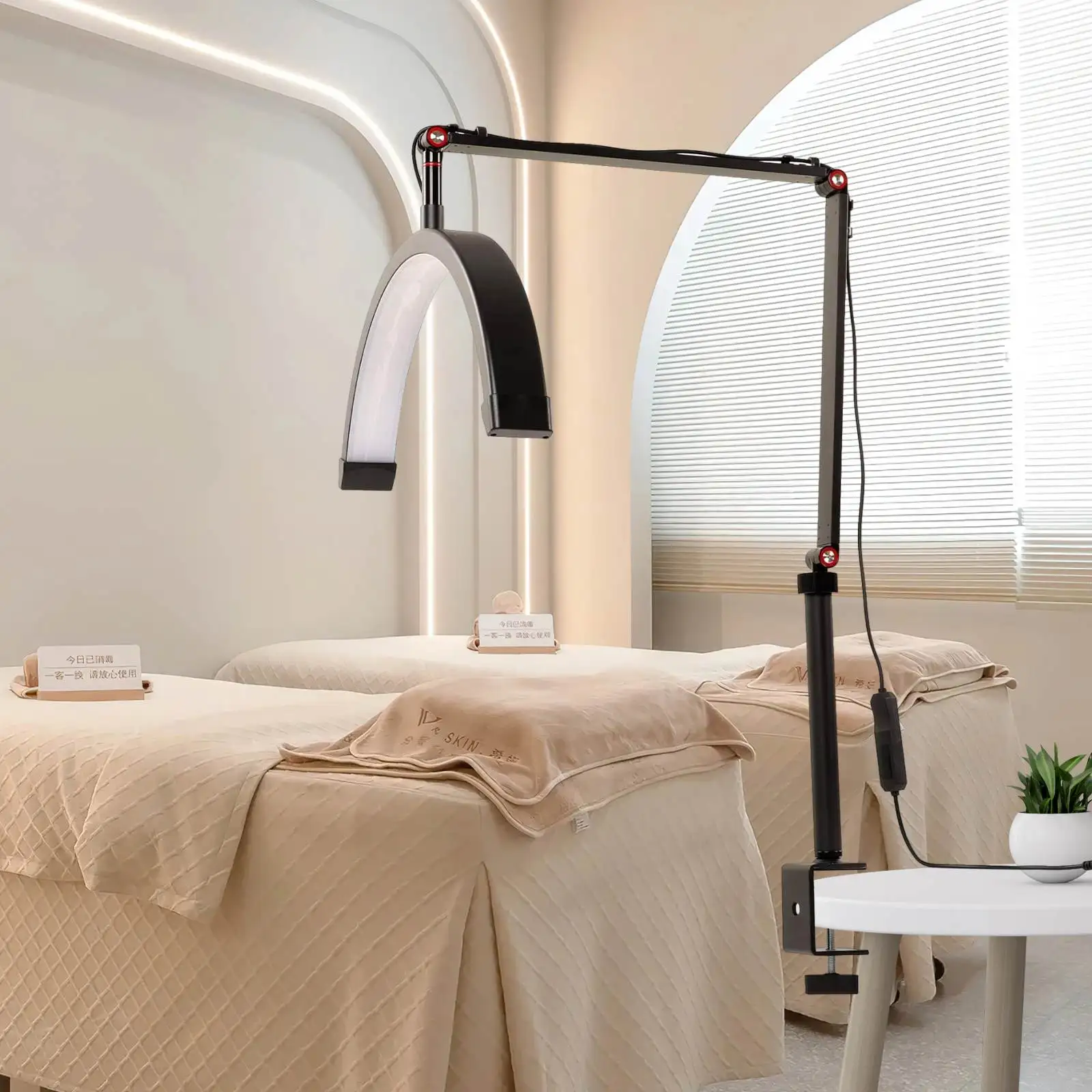 Wimpernlampe Halbmondlicht LED-Mondlampe Fotografie-Fülllicht für Wimpernverlängerung Beauty-Stehlampen für Make-up Schönheitssalon