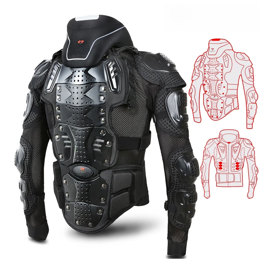 AliExpress MOTOCENTRIC Vemar Full Body Armor Motorcycle Jacket Chest Back Protector Moto Body Armor Guard Motocross Racing Armor Jacket Cycling MX Coat
