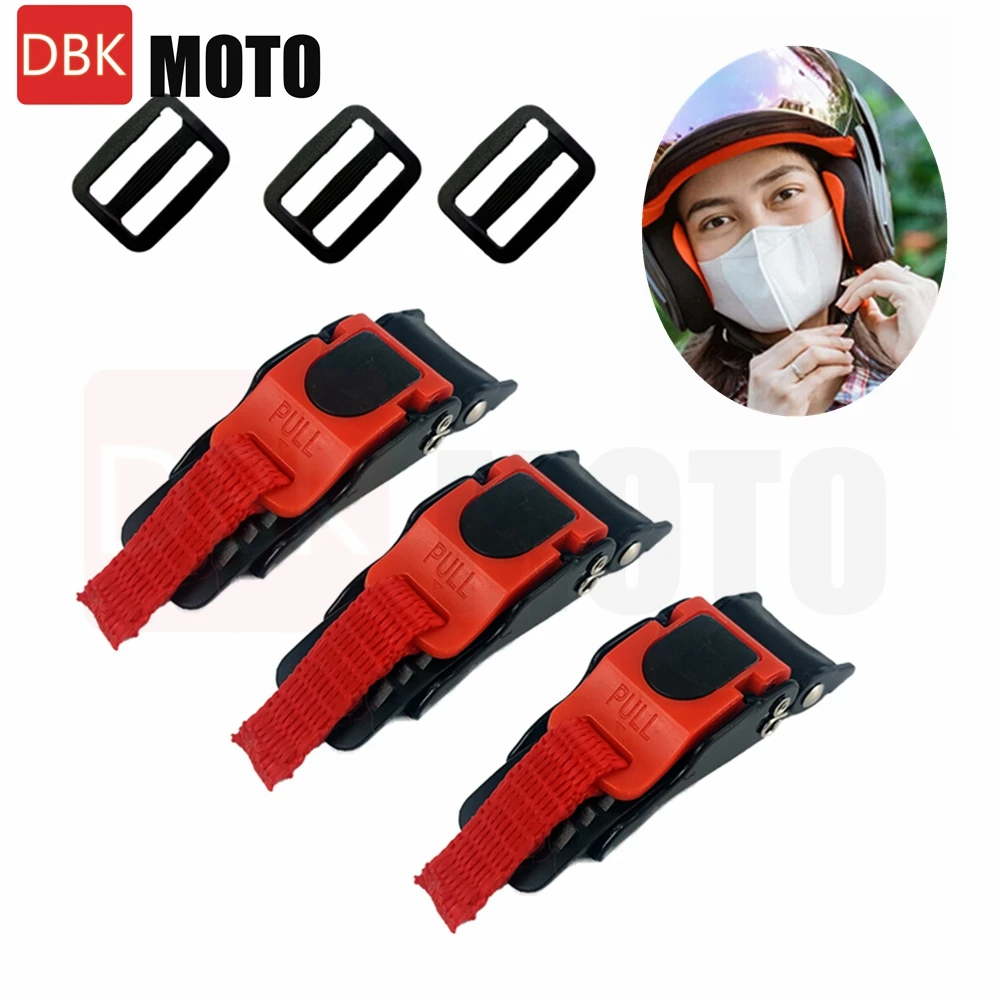 Clip de plástico para casco de motocicleta, hebillas de tracción de liberación rápida, Clip para casco de bicicleta ATV