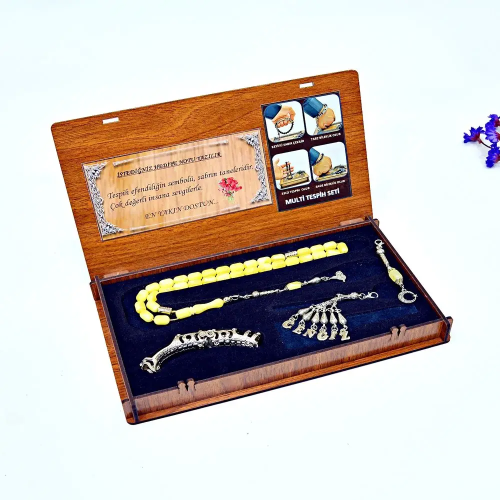 Último 1 Peça Original Amber Rosário Set, Custom Made Presente