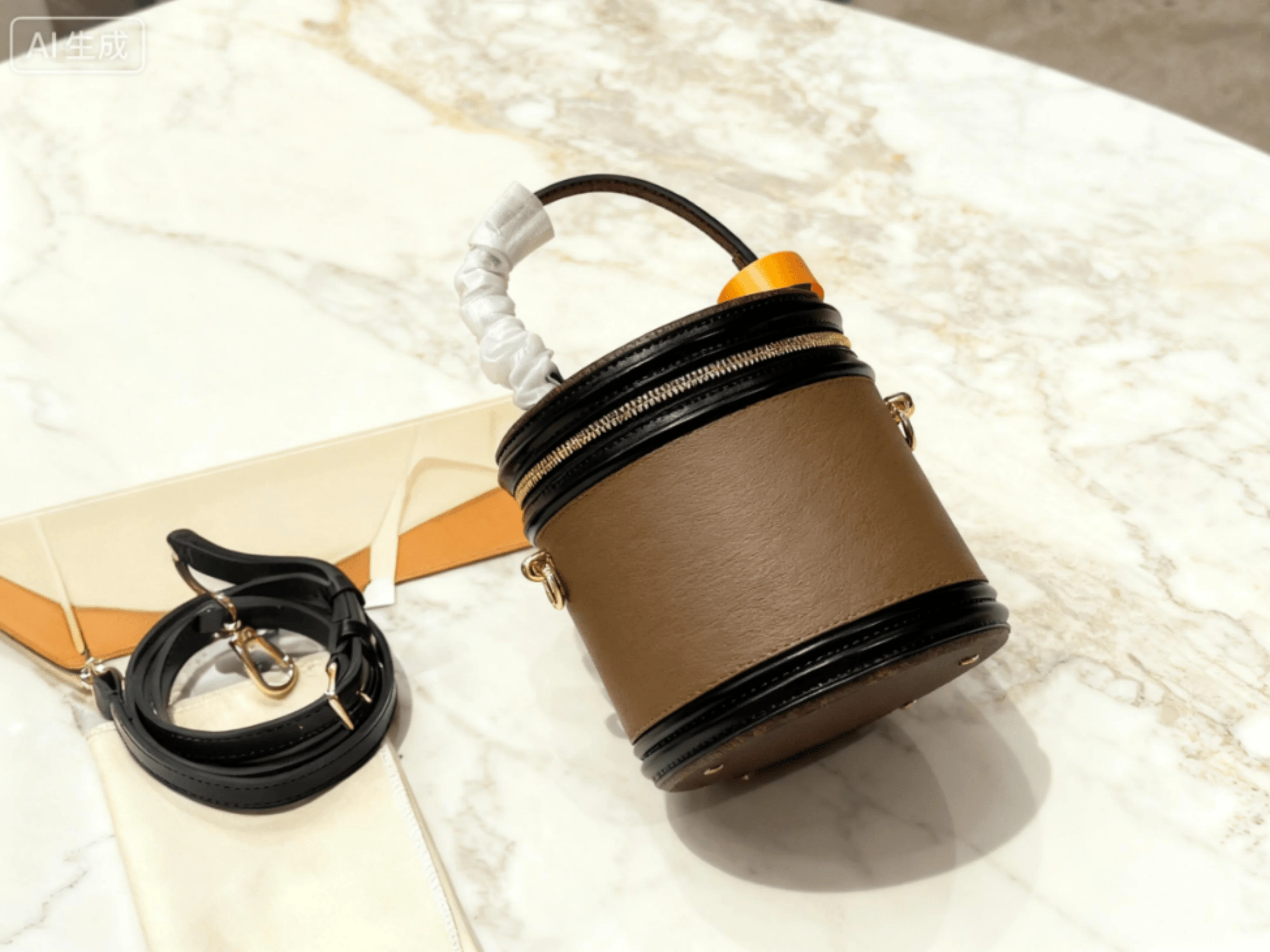 

2025 женская сумка, осенняя новая большая вместительная жесткая прочная ретро простая модная универсальная женская сумка-бочка 15 см