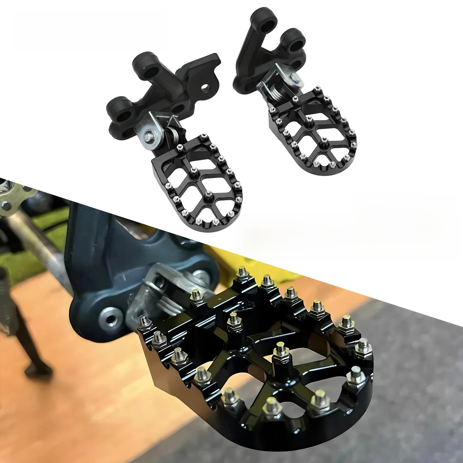 AliExpress NONE Motorcycle CNC Aluminum Footpegs Foot Pegs Rests Pedals Bracket For Sur-Ron Sur RON Light Bee X & Light Bee S Electric Bike