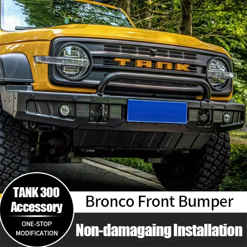 For GWM Tank 300 Carbon Steel Bronco Front Bumper New Design Off Road Exterior Accessories