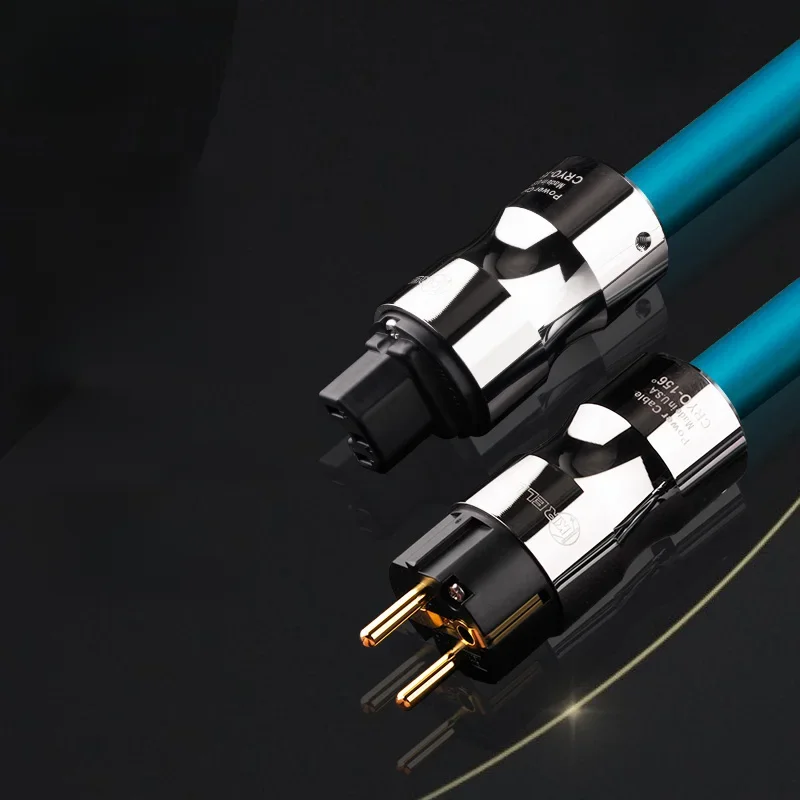 Kabel zasilający Hifi US/UK/ue wtyczka 8N OFC OCC wysokiej klasy czysta miedź zasilanie prądem zmiennym przewód Hifi przewód zasilający do wzmacniacza kabel zasilający — zdjęcie produktu 7