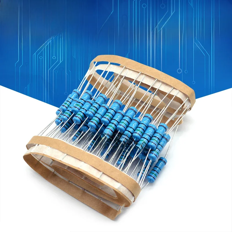 20szt 2W Rezystor z folii metalowej 1% 1R ~ 1M 2.2R 4.7R 10R 22R 47R 100R 220R 470R 1K 10K 100K 2.2 4.7 10 22 47 100 220 470 ohm — zdjęcie 2