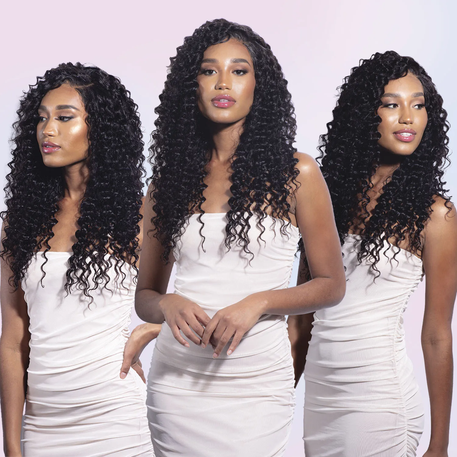 Shake-N-Go Glossy Virgin Remy Hair Weave 3 Bundles Deep Wave – Natural Shine, Full Volume, Soft Texture, Easy Styling