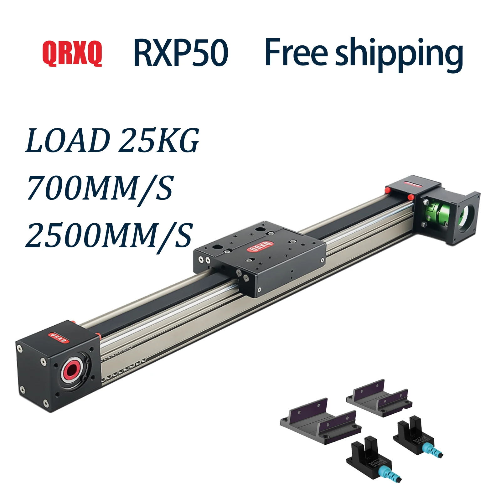 

QRXQ Rxp50 High-Speed Low-Noise Guide 1000mm 1100mm 1200mm Rail Dual-Rail Belt-Driven Actuator Cnc Linear Sliding Guide Rail