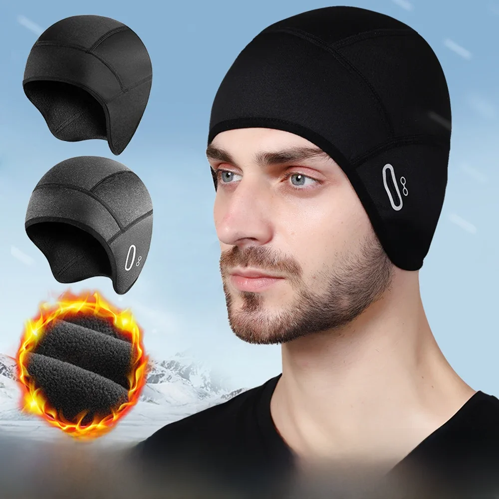 AliExpress Winter outdoor cycling warm hat helmet lined with ear protection windproof fleece warm hat