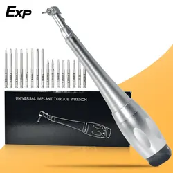 Universal Implante Dentário Torquímetro, Ferramenta Dentista, Catraca, Trava Cabeça Handpiece, 12Pcs Drivers, 5 a 35 N.cm, Exp