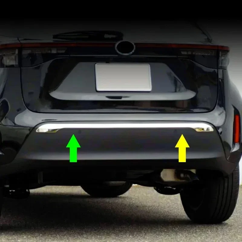 Chrome Rear Bumper Cover Strips Protector For Toyota Yaris Cross 2021 2022 2023 2024 2025 Accessories