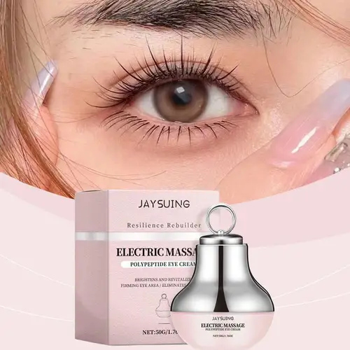 Crema de masaje eléctrica para ojos, crema hidratante reafirmante que desvanece las arrugas, ilumina la piel, crema para ojos, retarda el envejecimiento, vibración suave
