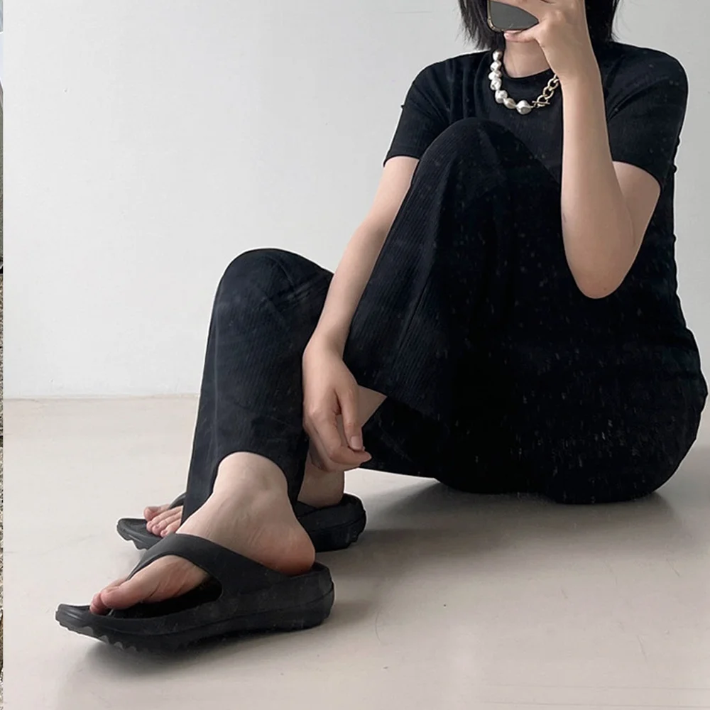 남자 여성 플리플랍 통굽 쪼리 키높이 플립플랍