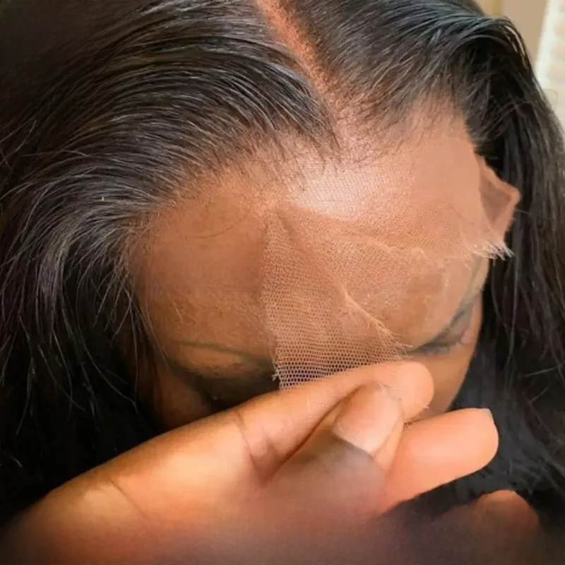 Small Cap Size Wig Queen Hair Real HD Lace Wig Raw Human Hair FULL Frontal Closure HD Melt Skin Lace Wig Straight / Body Wave - afbeelding 2