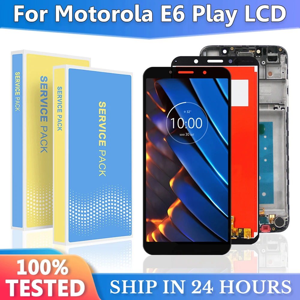 

ЖК-дисплей 5,5 ''для Motorola Moto E6 Play, сенсорный экран, дигитайзер в сборе для Moto E6 Play XT2029, дисплей с рамкой