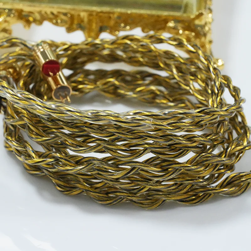 XINHS G05 Cabo banhado a prata de 4 núcleos Cabo de atualização de fone de ouvido