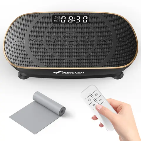 MERACH Vibration Plate Exercise Machine Whole Body Workout Power Vibrate Fitness Platform Vibration Weight Loss&Shaping